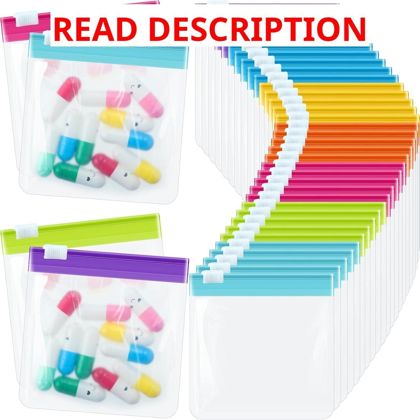 Sherr 35 Pcs Pill Pouch Bags 3x3 Zip