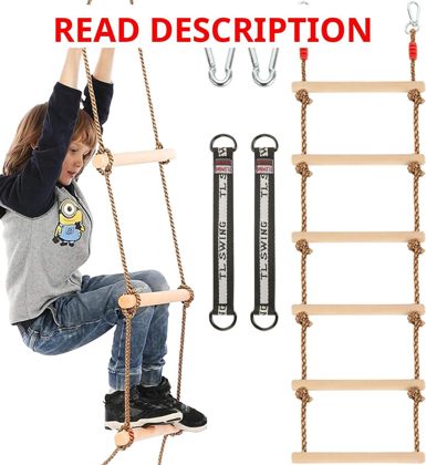 1 Pcs 6.5 Ft Climbing Rope Ladder for Kids