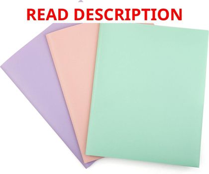 Mintra Poly Pocket Folders 3pk - Heavy Duty