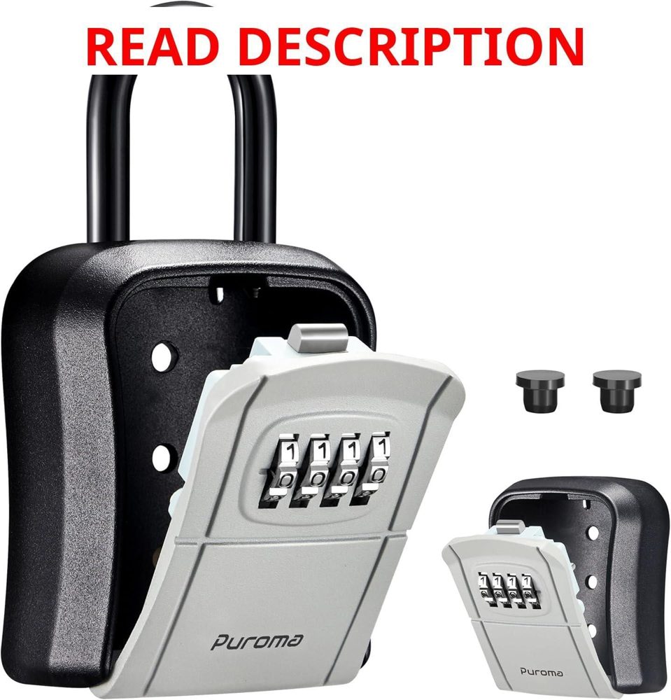 Puroma Key Lock Box: 4-Digit Code Gray
