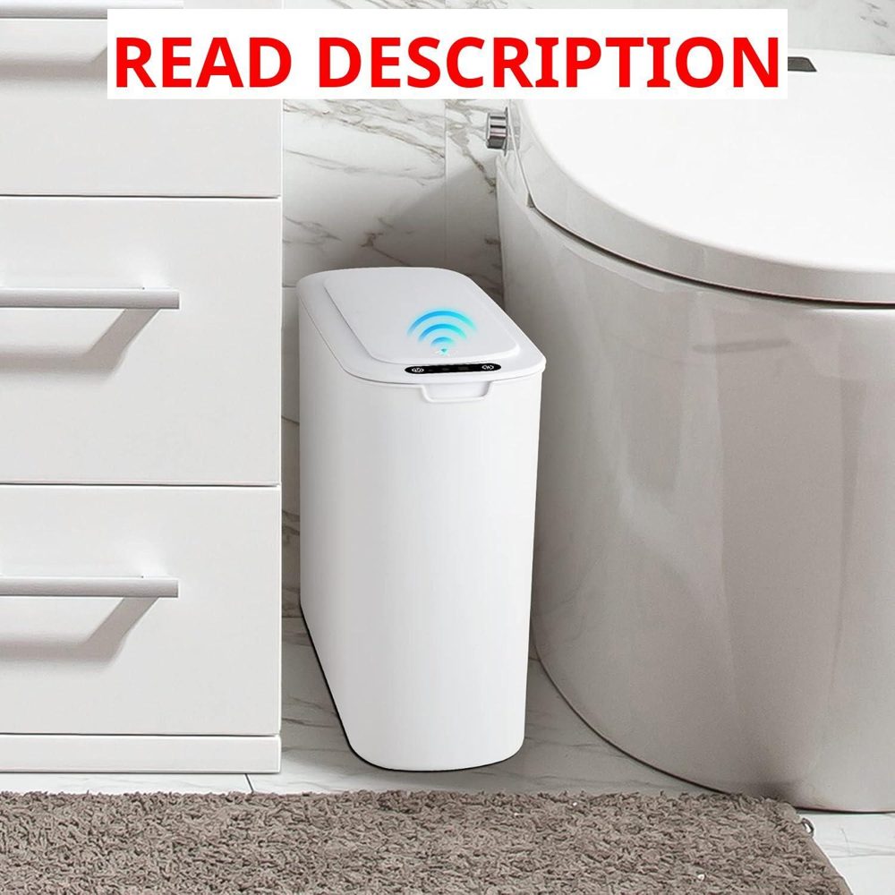 Cesun 2.6-Gal Auto Bathroom Trash Can w/ Lid