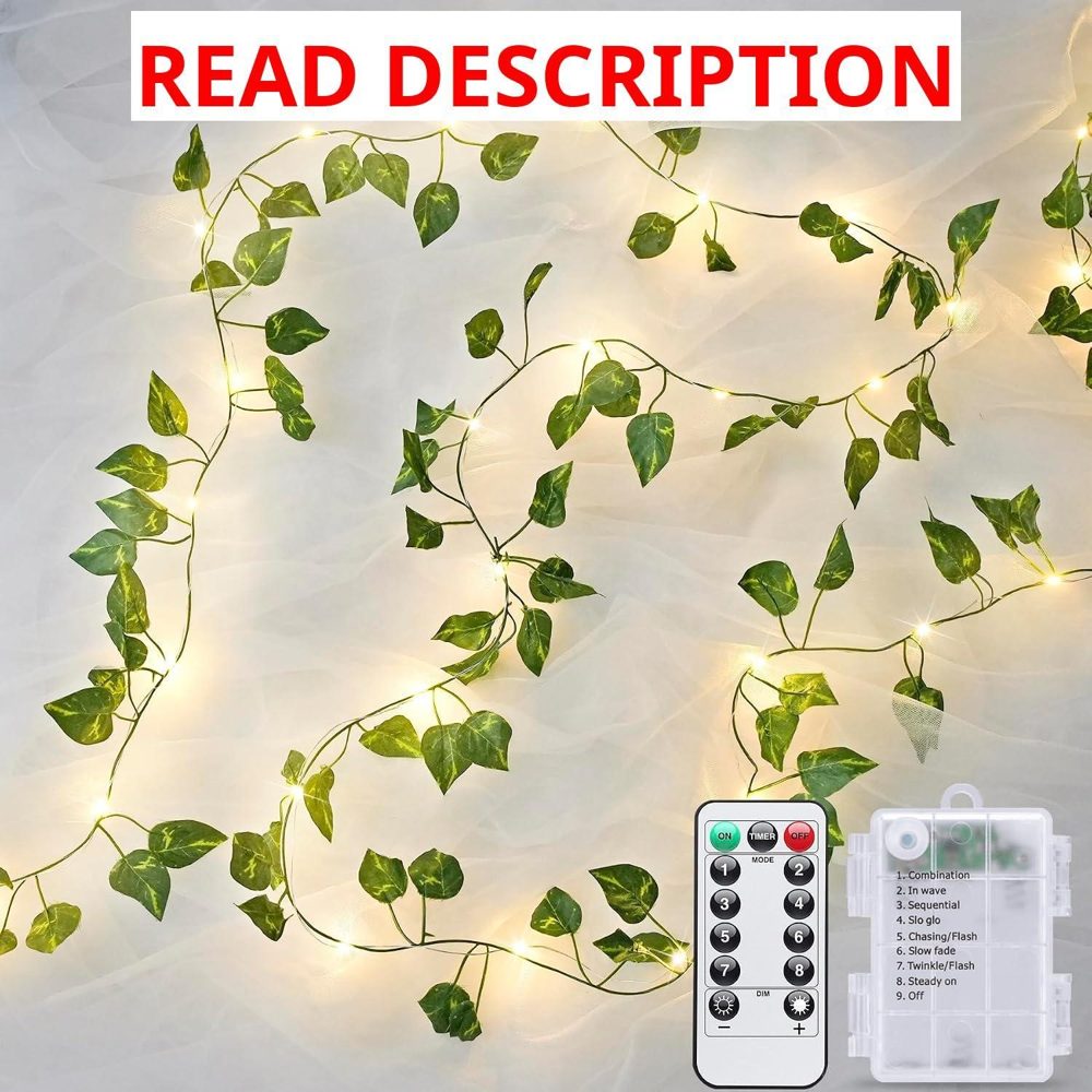 JMEXSUSS 33ft Vines with Lights 100 LEDs