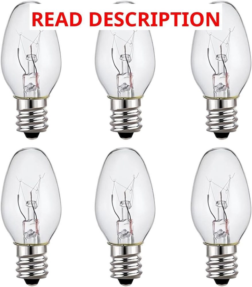 Wax Warmer Bulbs 15W E12 2700K 6-Pack