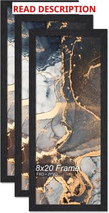 Fxojyvo 8x20 Picture Frame Set of 3 Black