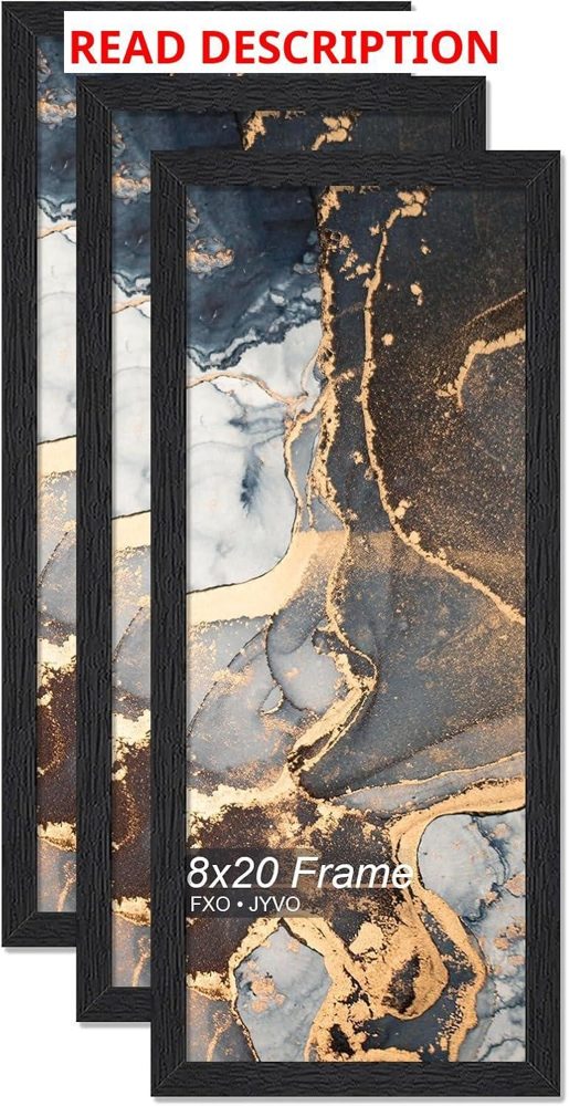 Fxojyvo 8x20 Picture Frame Set of 3 Black