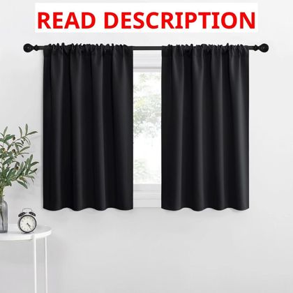 NICETOWN Short Kitchen Blackout 36" 2 Panels