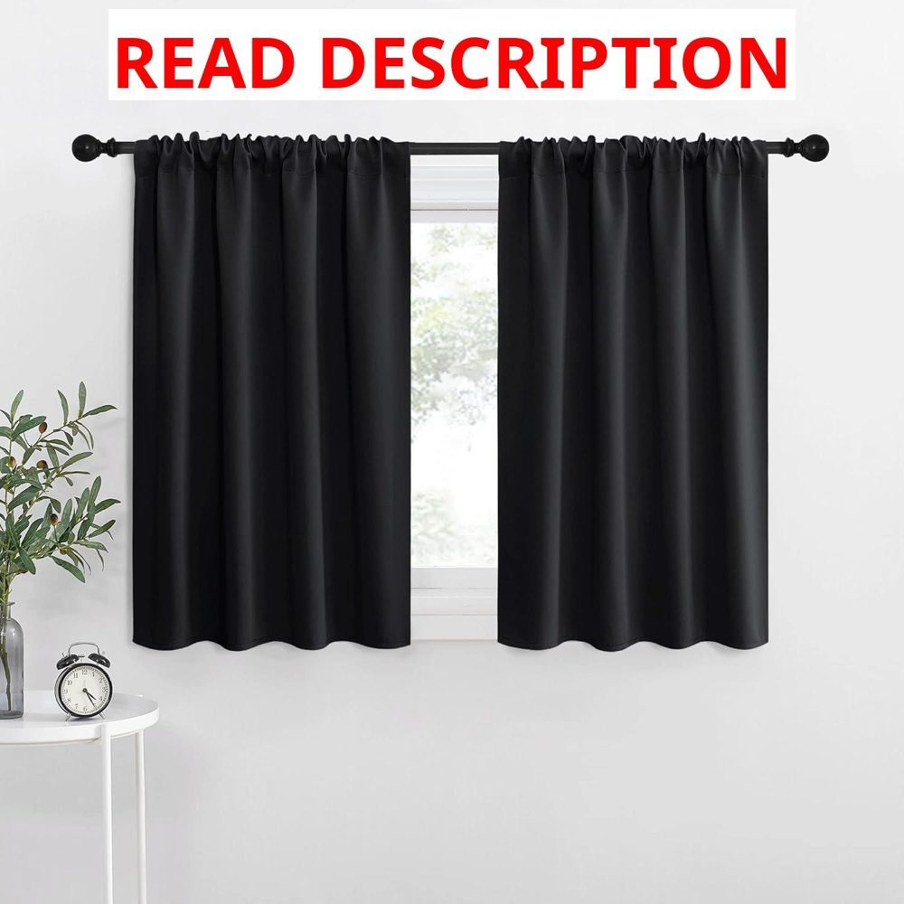 NICETOWN Short Kitchen Blackout 36" 2 Panels