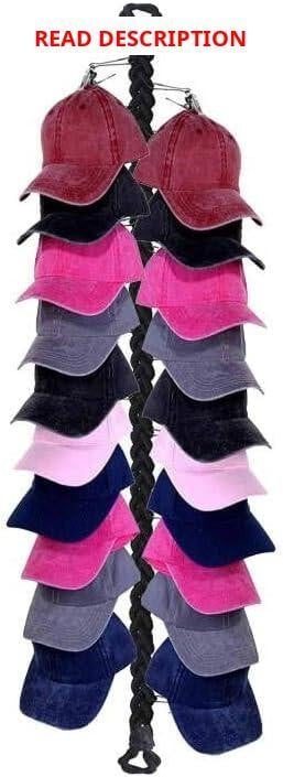 Storage Chain Cap Organizer with 20 Clips