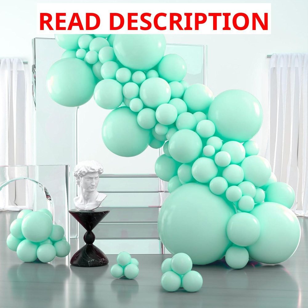 PartyWoo Mint Balloons 100 pcs Teal Mix