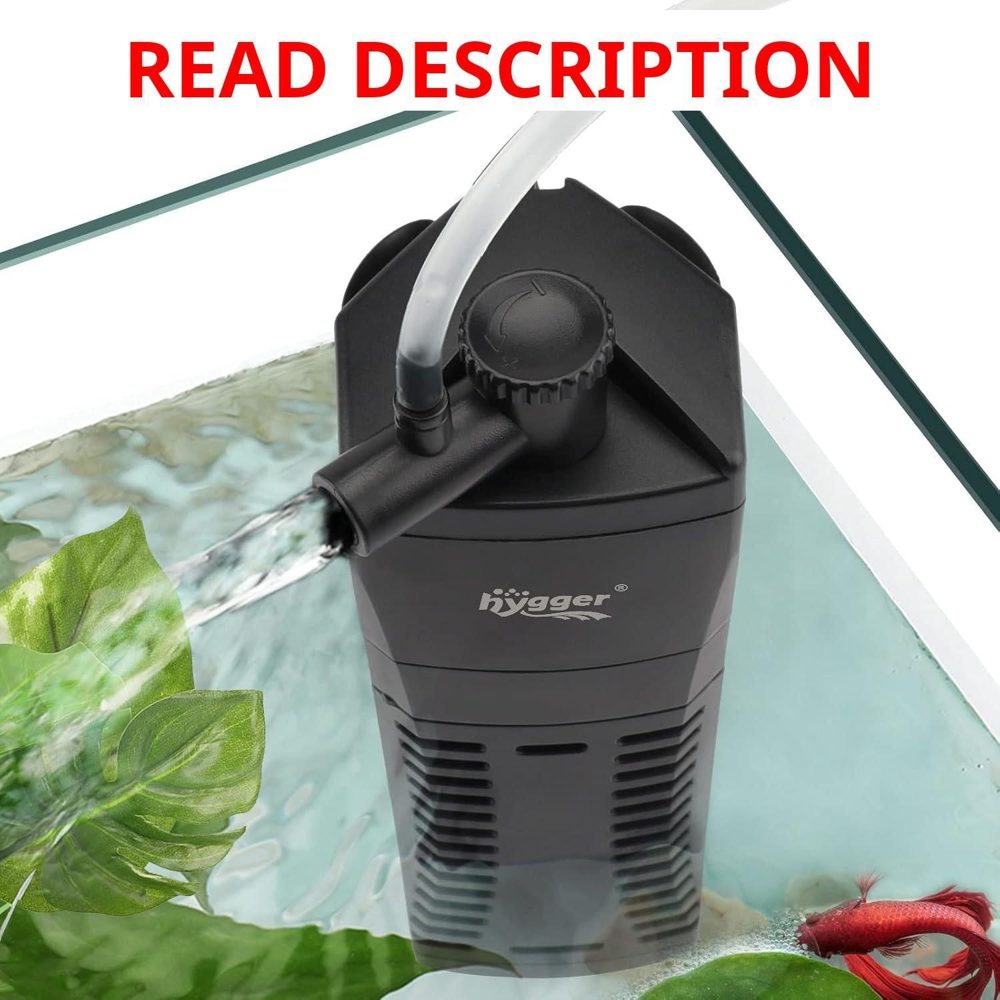 hygger 120GPH Silent Internal Filter 10-20 gal