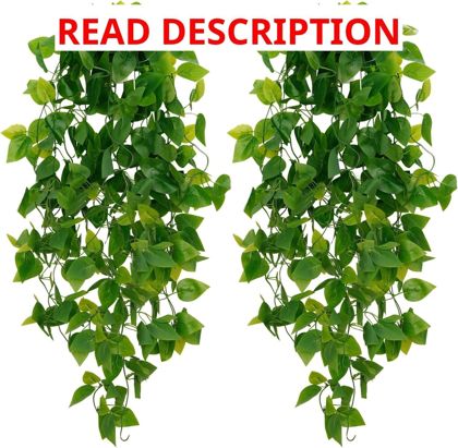 BLEUM CADE Fake Hanging Plants 2pcs