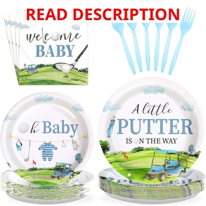 Grencian 96Pcs Golf Baby Shower Decoration