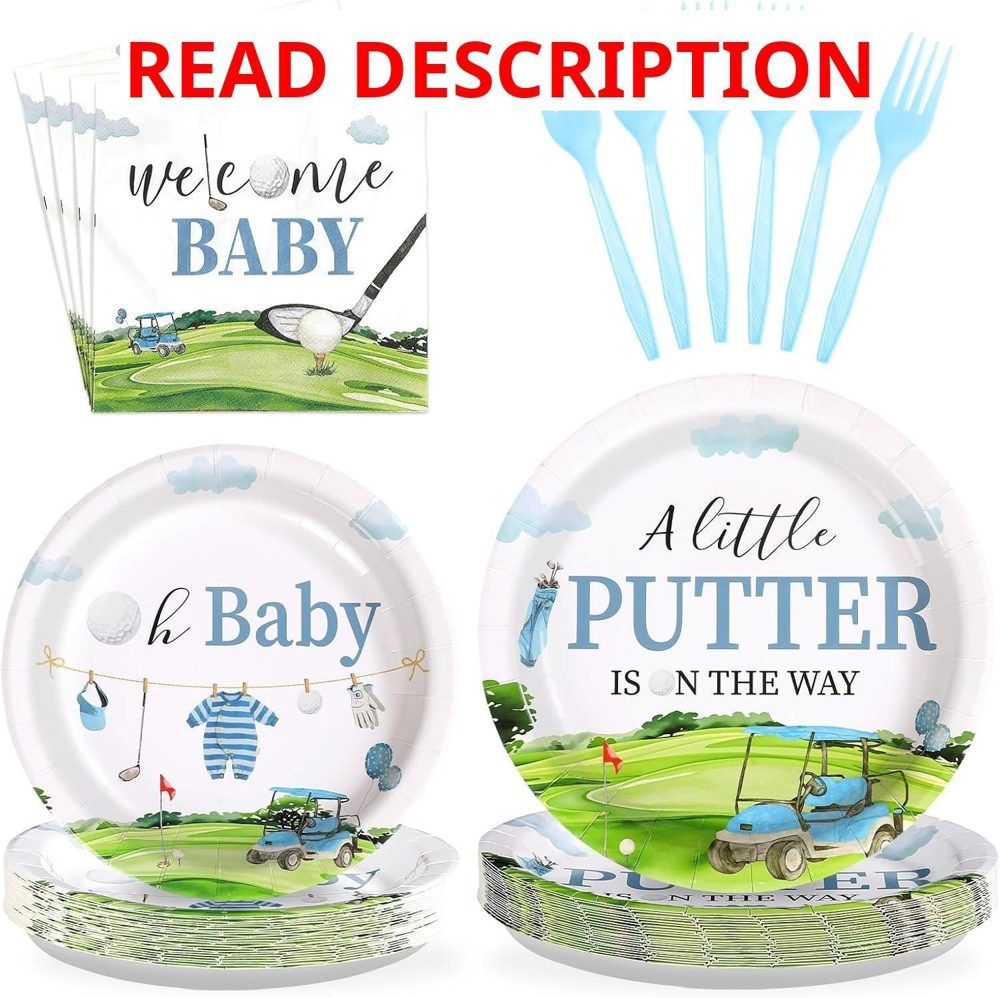 Grencian 96Pcs Golf Baby Shower Decoration