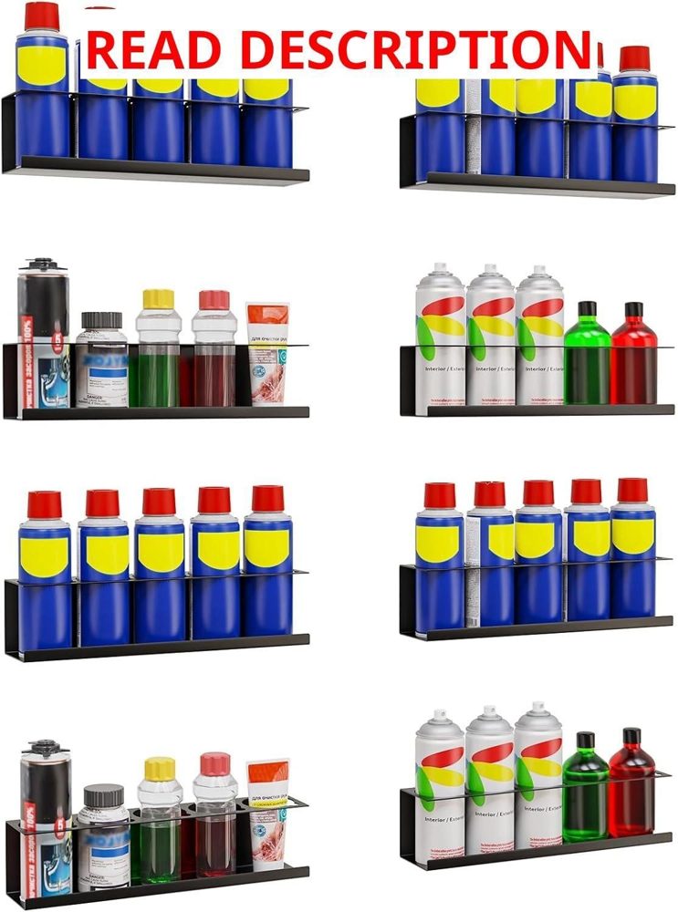 Riciakik 8 Pack Spray Bottle Holder Rack