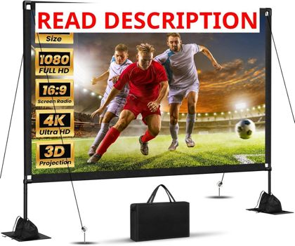120-inch Projector Screen with Stand Portable