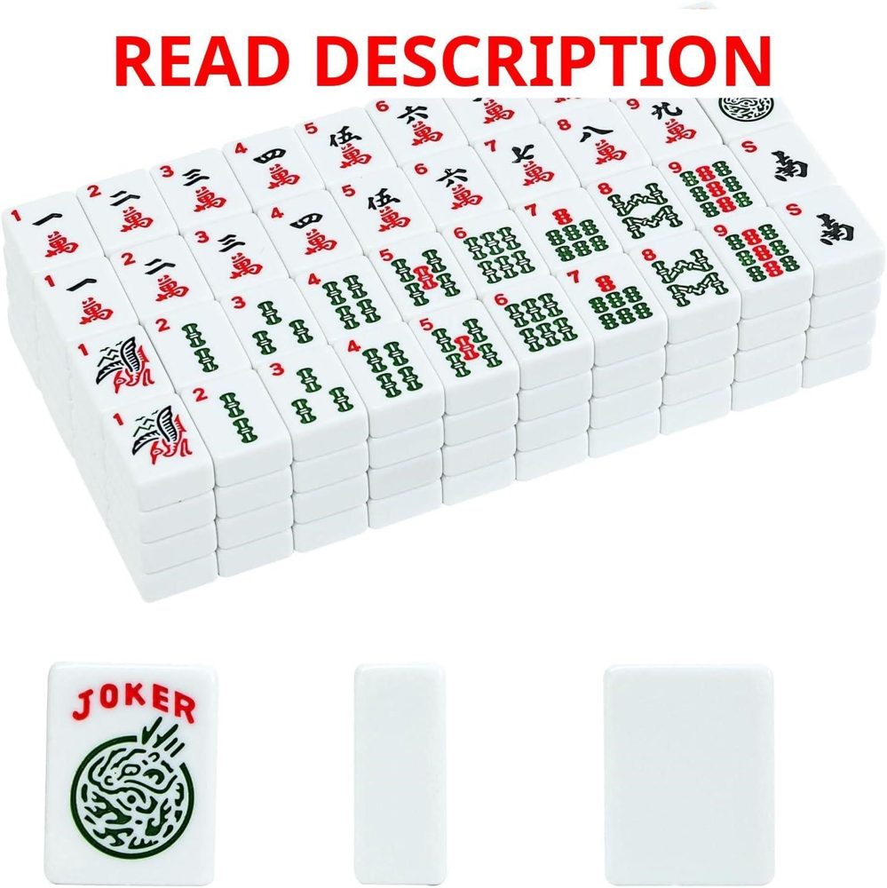 1.2" American Mahjong Tiles 166 Tiles White