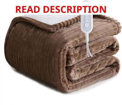 Sheet&Joy Heated Blanket Brown 50"x60"