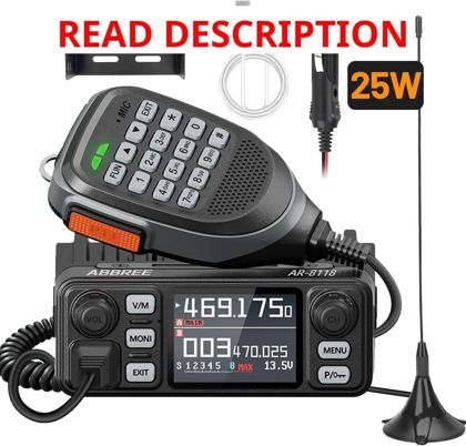 ABBREE GMRS Mobile Radio 25W Base Station