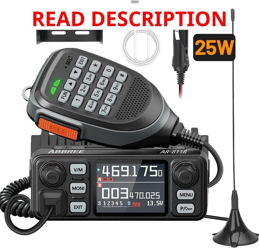 ABBREE GMRS Mobile Radio 25W Base Station