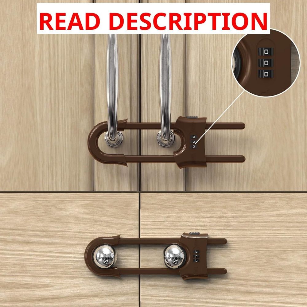 4 Pack Child Proof Cabinet Locks Latches