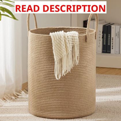 YOUDENOVA Woven Rope Laundry Hamper 72L