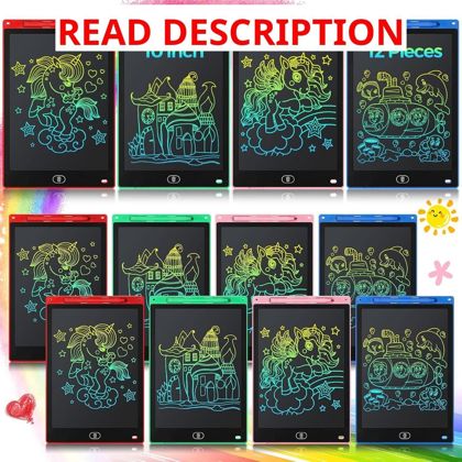 12 Pack LCD Writing Tablet for Kids 10" Pad