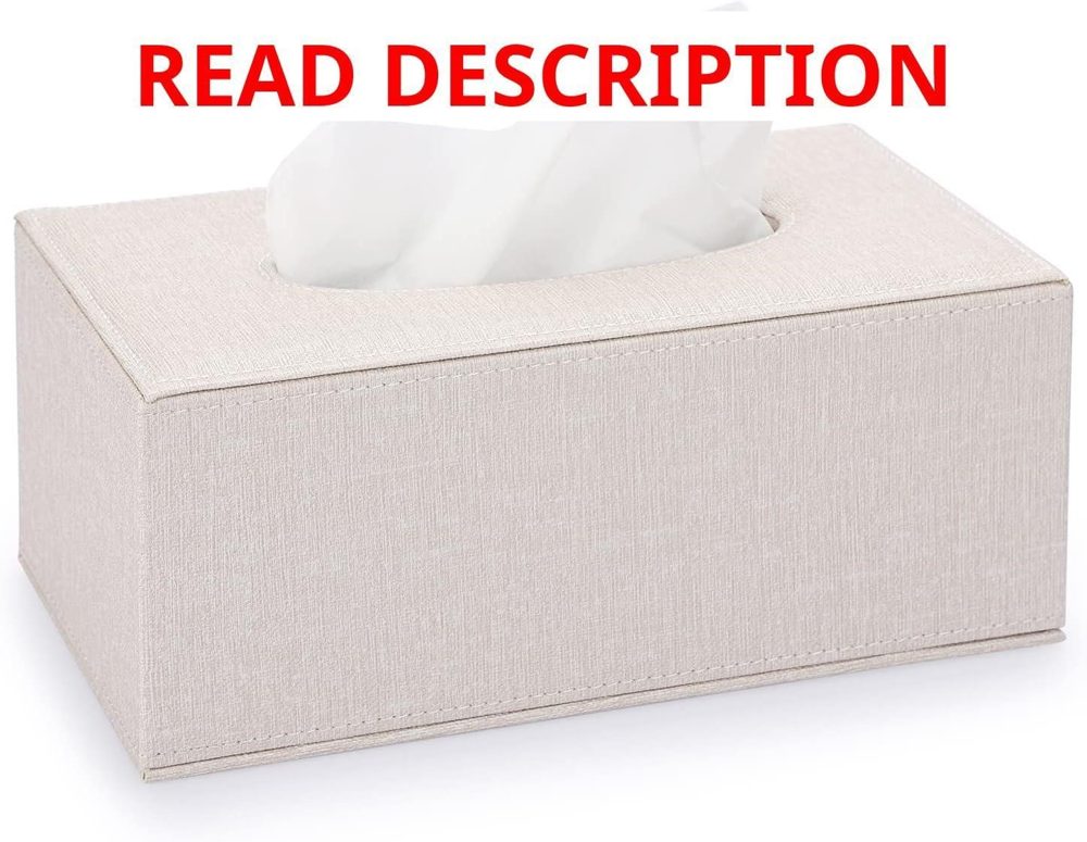 Sumnacon Linen Tissue Box Cover Magnet Bottom