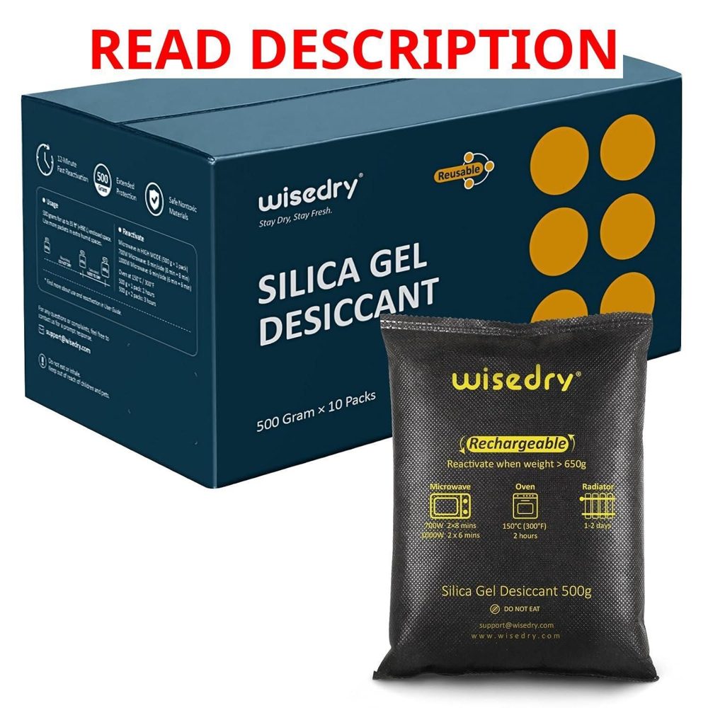 Wisedry 10x500g Silica Gel Dehumidifier