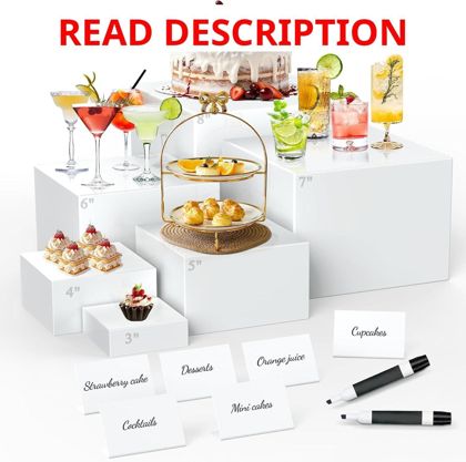 Buffet Risers with Mini Sign (Hollow Bottoms)
