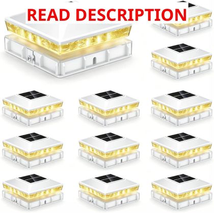 Solar Post Cap Lights 12 Pack for 4x4 Posts
