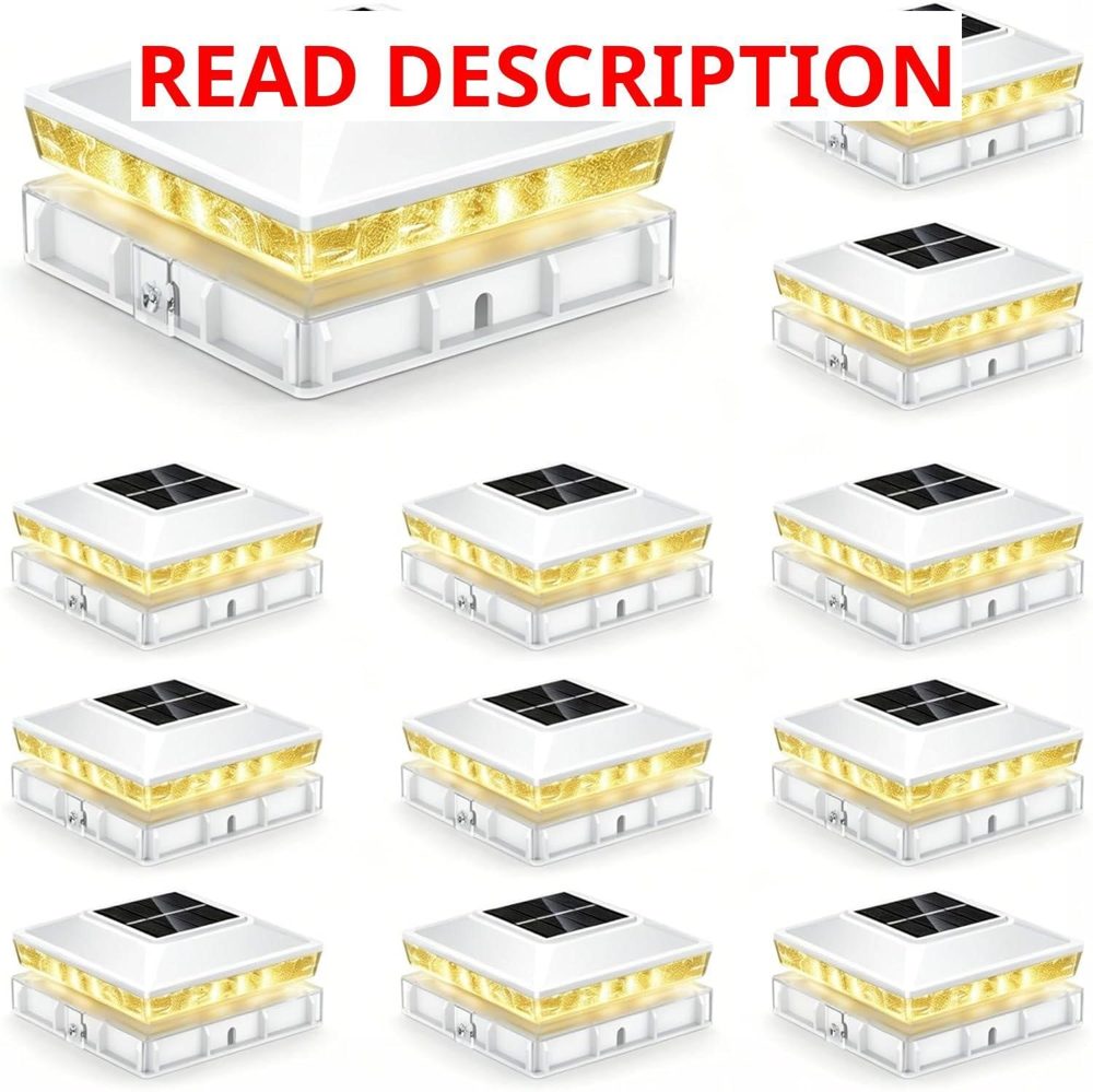 Solar Post Cap Lights 12 Pack for 4x4 Posts