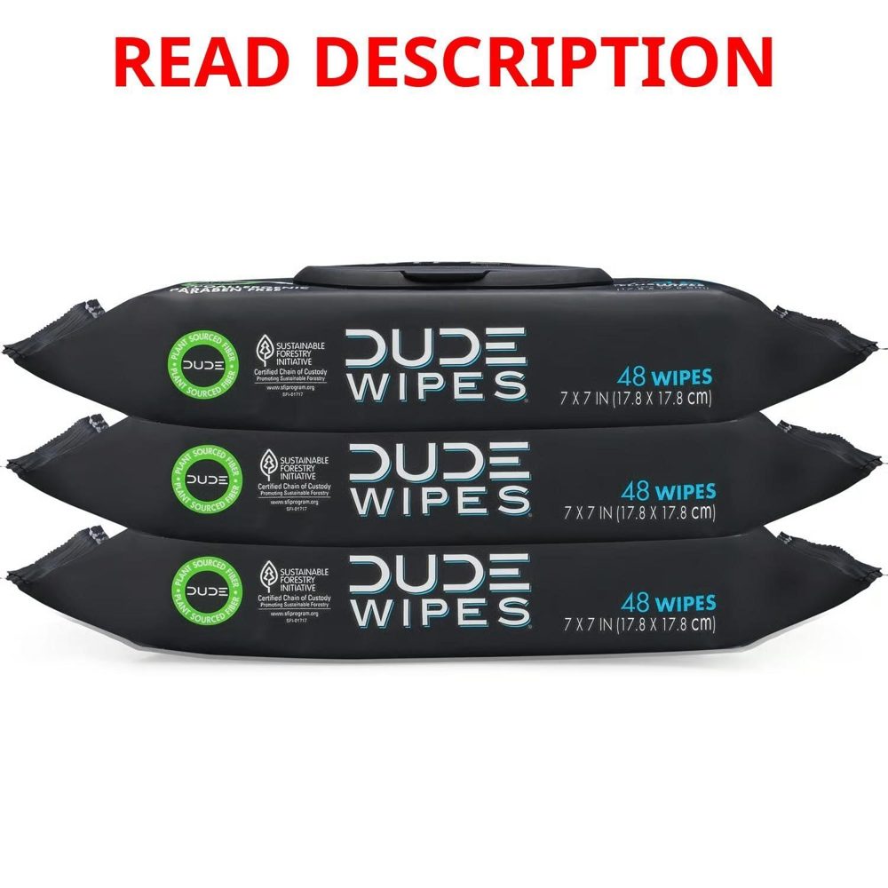 Dude Wipes Flushable Wipes 3 pack 144 ct