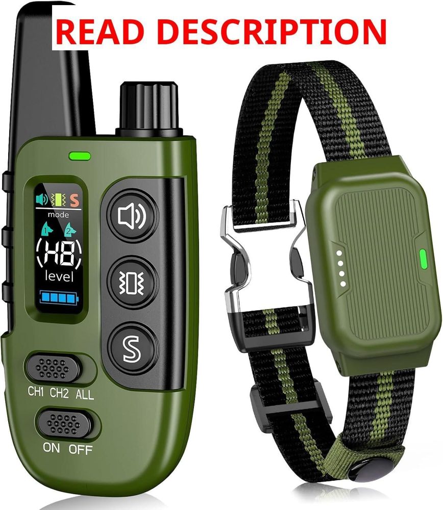 Shock Collar for Dogs with Remote green 15-110 lbs