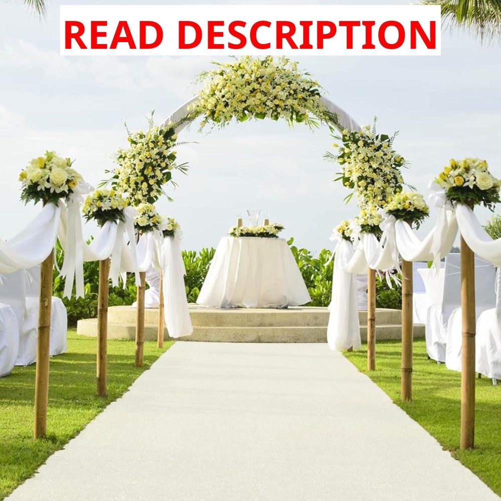 White Carpet Runner 140GSM 3x10ft (White)