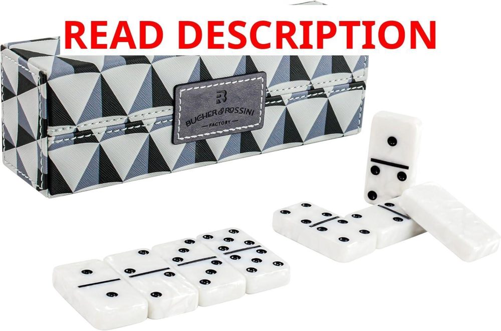 Domino Set: Double-6 28 Tiles Leather Case