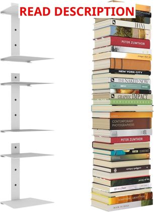 Mefirt Invisible Floating Bookshelves 6 Tier