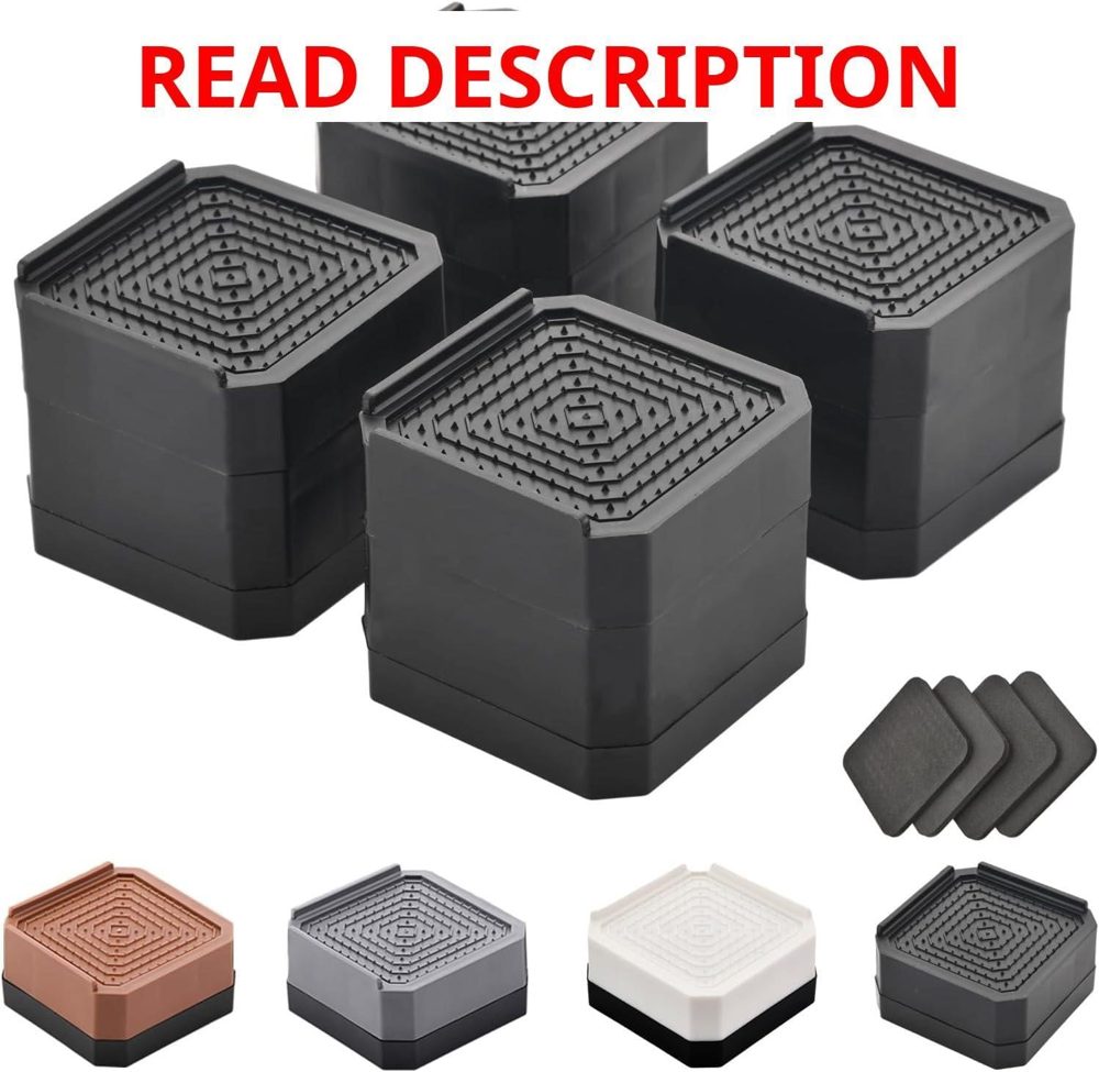 EclatBain Bed Risers 3-5 in 4000 lb 4 Pack