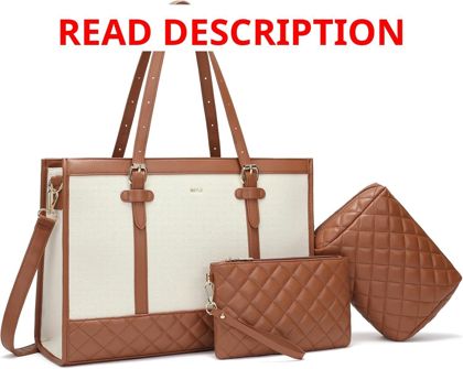Keyli Laptop Bag for Women 15.6" Canvas Tote