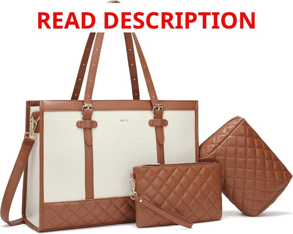 Keyli Laptop Bag for Women 15.6" Canvas Tote