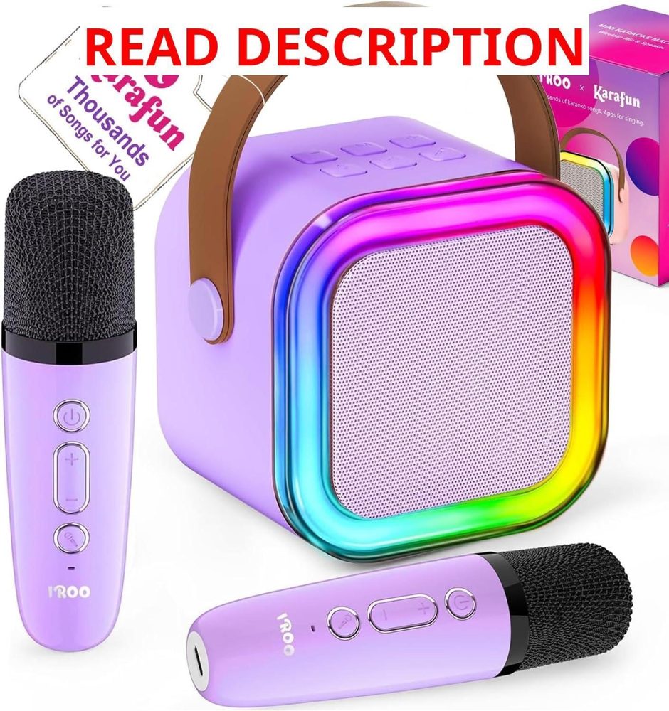IROO Mini Karaoke Machine for Kids 3-12