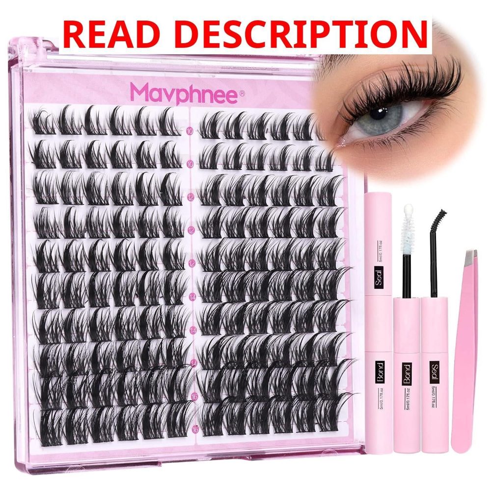Mavphnee Lash Clusters Kit 120 Pcs 10-16mm