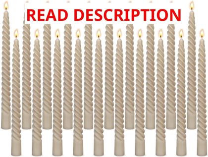 20 Pack 10" Light-Mocha Spiral Candles