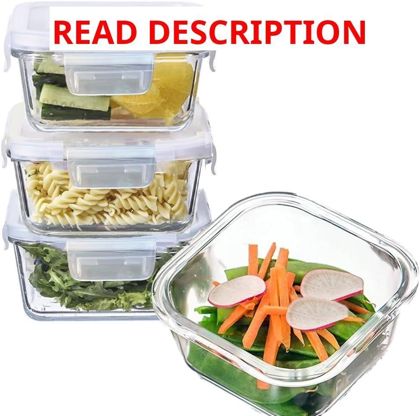 2 Cup Square Glass Storage Containers
