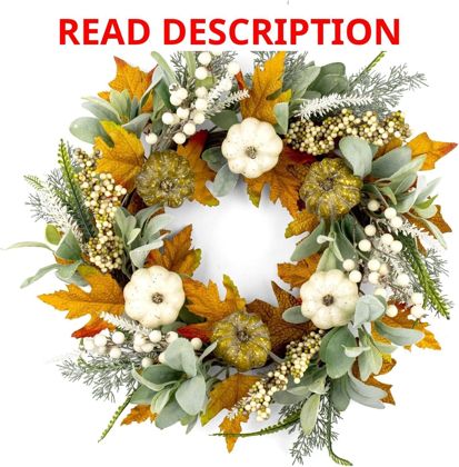 22 Inch Fall Front Door Wreath
