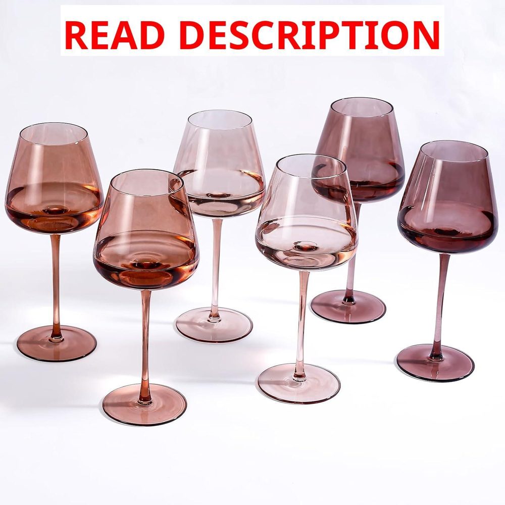 JOVGANK Venus Wine Glasses Set of 6 18oz