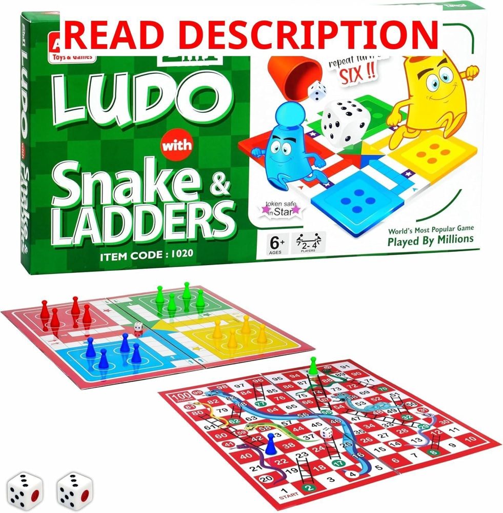 Ankit Ludo & Snakes & Ladders Set