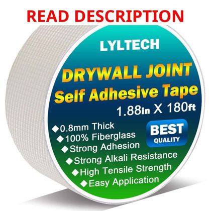 LYLTECH Fiberglass Drywall Tape 1.88in x 180ft