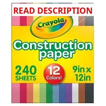 Crayola Construction Paper 240 Pages