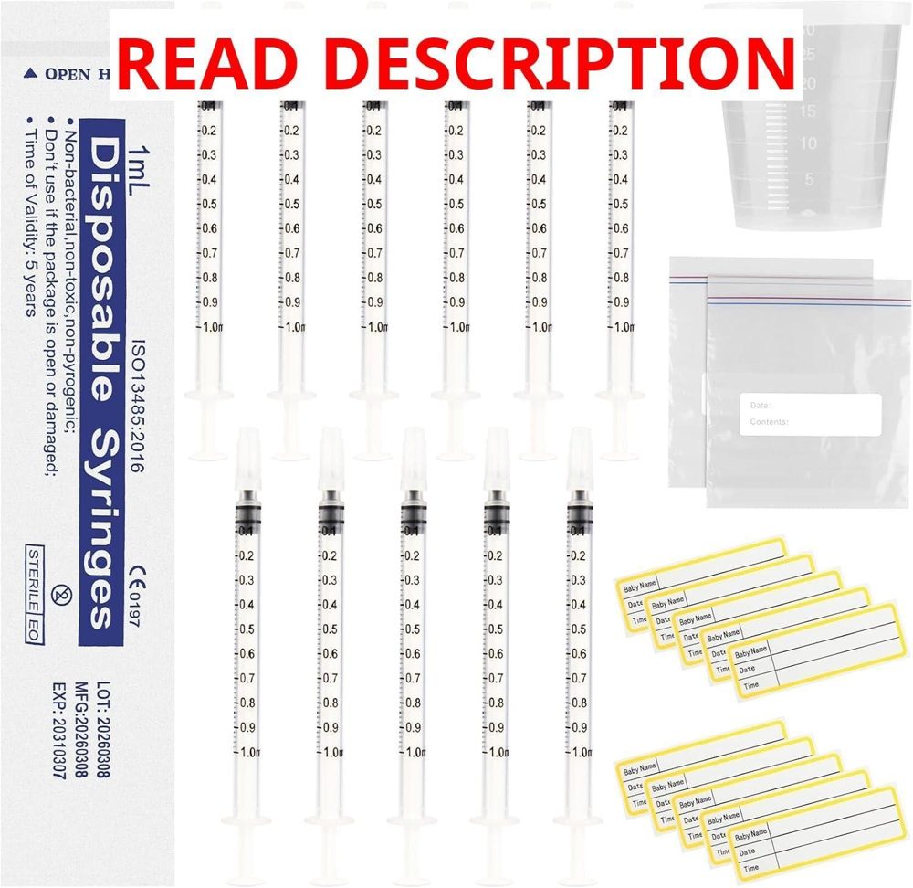 Colostrum Syringe Kit 1ml with Caps (20 Pcs)