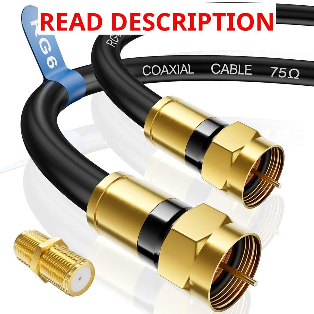 Nixsto RG6 Coaxial Cable 10ft